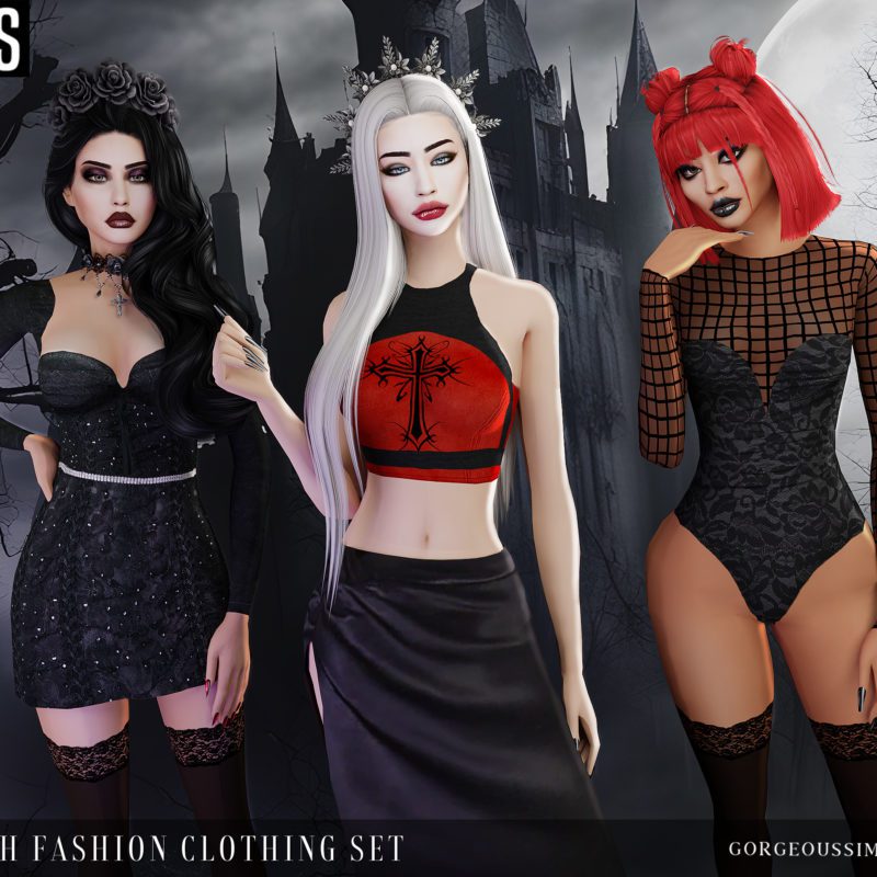 Goth Fashion Clothing Set